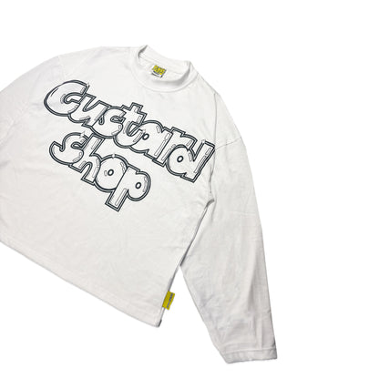 Lightweight Boxy Graffiti Print T-Shirt | White