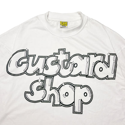 Lightweight Boxy Graffiti Print T-Shirt | White