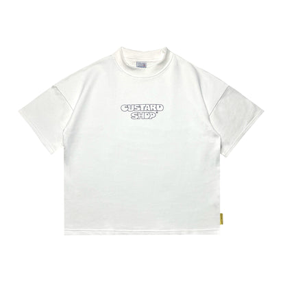 Heavyweight Block Print T-Shirt | White