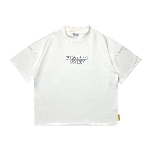 Heavyweight Block Print T-Shirt | White
