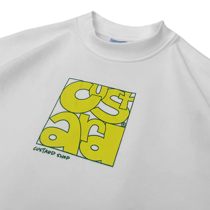 Heavyweight Geometric Print T-Shirt | White