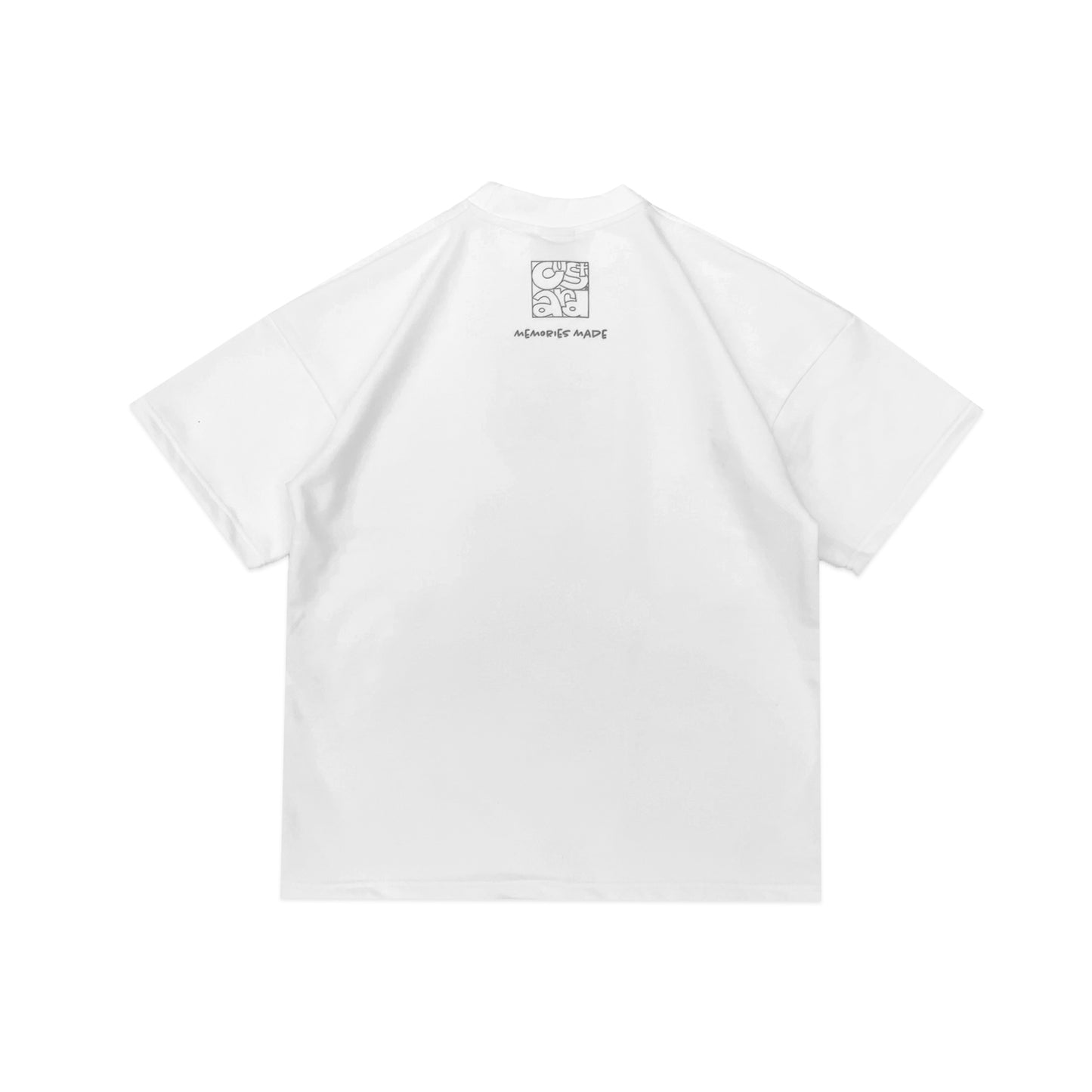 Heavyweight Geometric Print T-Shirt | White