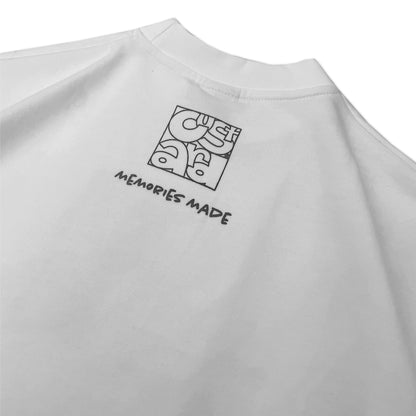 Heavyweight Geometric Print T-Shirt | White
