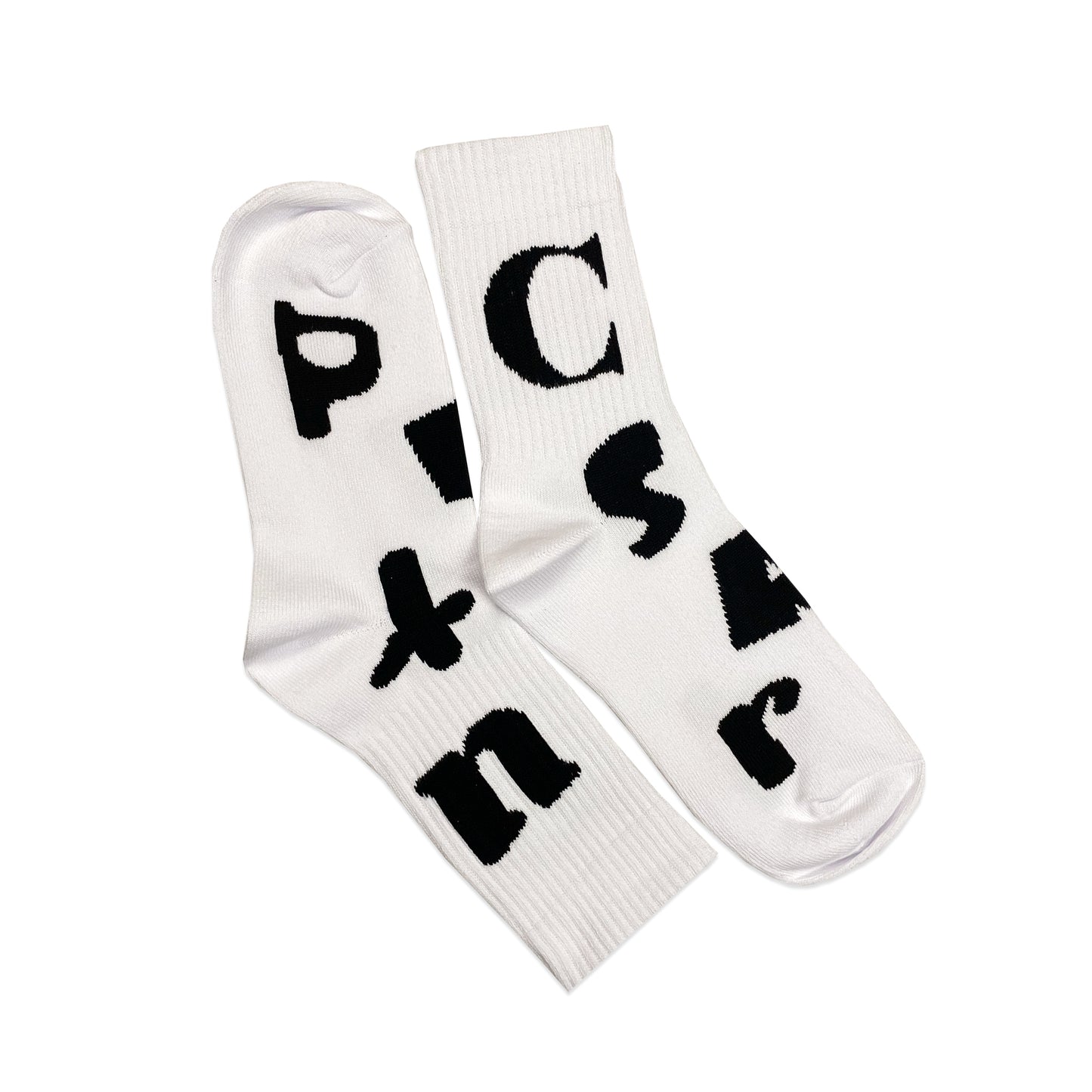 Spell-out Socks | White