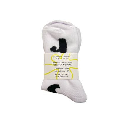 Spell-out Socks | White