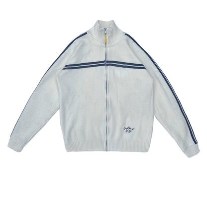 Custard Reclaimed Cream Zip Cardigan | Size Medium