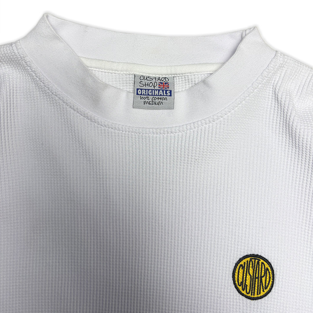 Waffle Acid House Long Sleeve T-Shirt | White