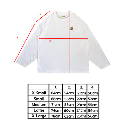 Lightweight Acid House Long Sleeve T-Shirt | White