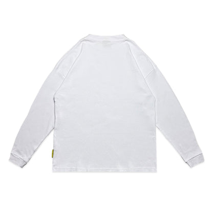 Waffle Acid House Long Sleeve T-Shirt | White