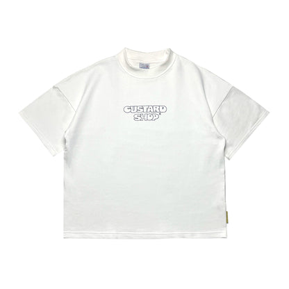 Heavyweight Block Print Boxy T-Shirt | White