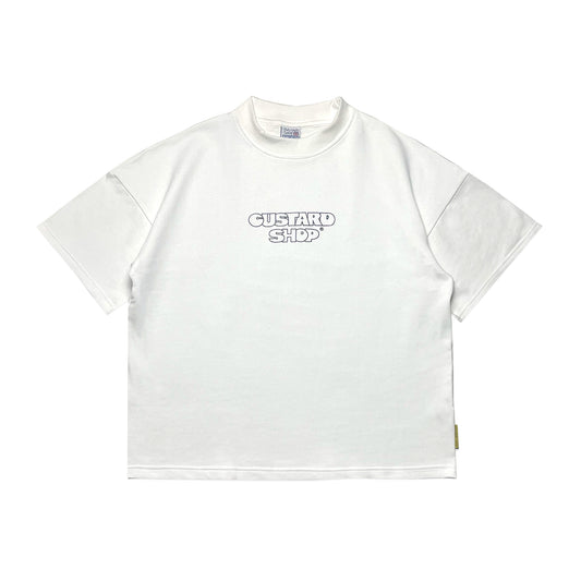 Heavyweight Block Print Boxy T-Shirt | White