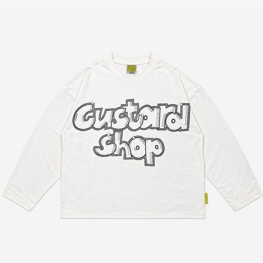 Lightweight Boxy Graffiti Print T-Shirt | White