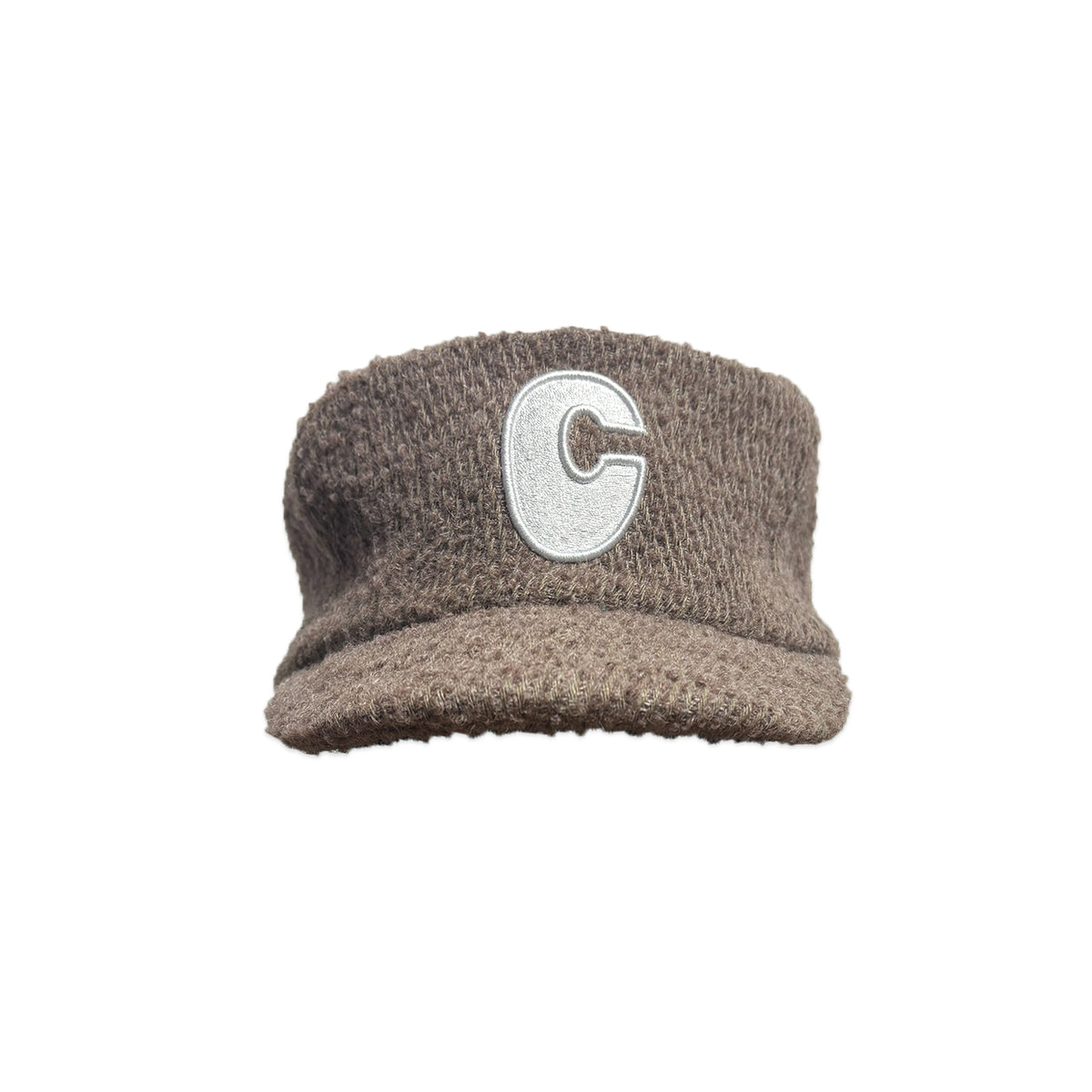 (Pre-Order) Brown Wool 6 Panel Short Brim Initial Adjustable Cap