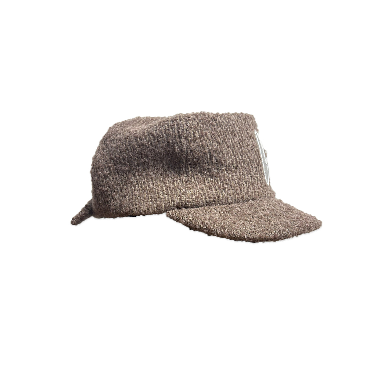 (Pre-Order) Brown Wool 6 Panel Short Brim Initial Adjustable Cap