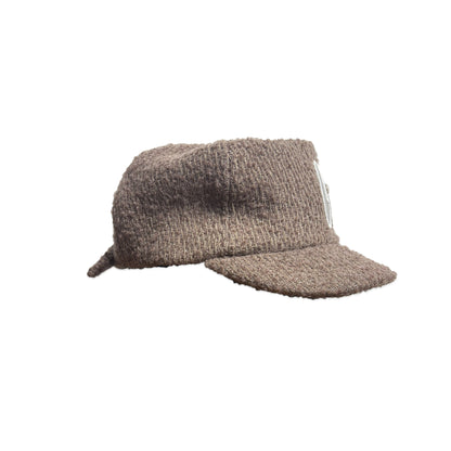 (Pre-Order) Brown Wool 6 Panel Short Brim Initial Adjustable Cap