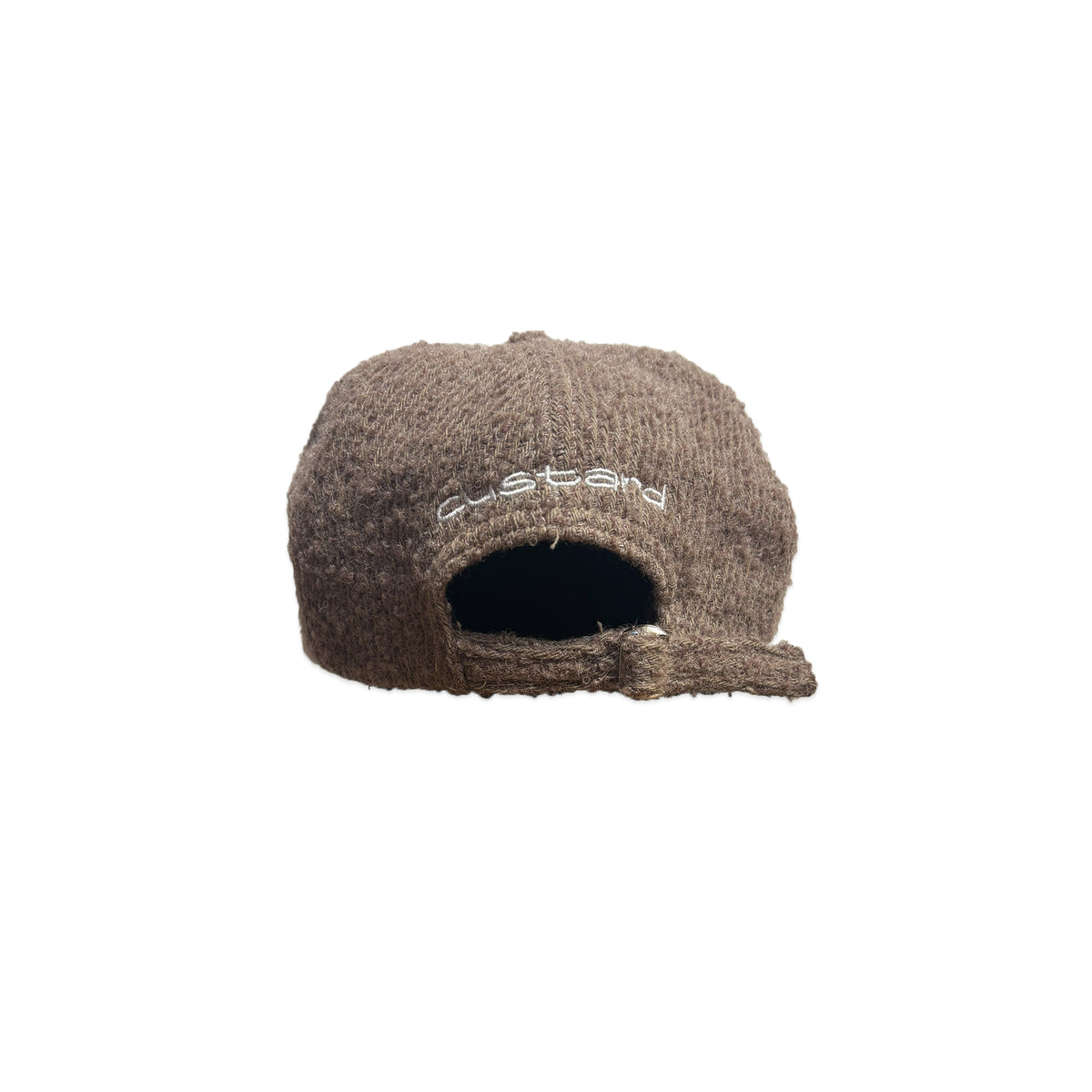 (Pre-Order) Brown Wool 6 Panel Short Brim Initial Adjustable Cap