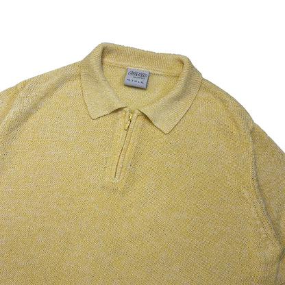 Custard Reclaimed Zip Polo | Size Small