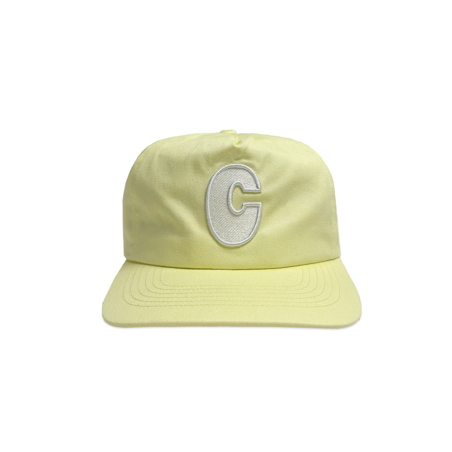 Pastel Yellow Cotton 6 Panel Initial Cap