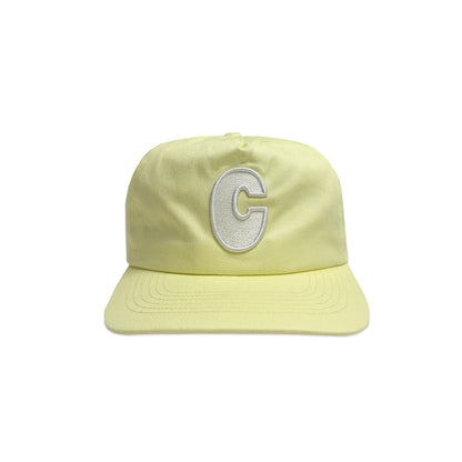 Pastel Yellow Cotton 6 Panel Initial Cap