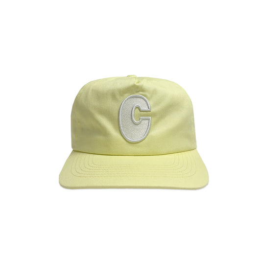 Pastel Yellow Cotton 6 Panel Initial Cap