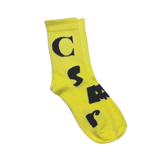 Spell-out Socks | Yellow