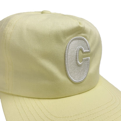 Pastel Yellow Cotton 6 Panel Initial Cap