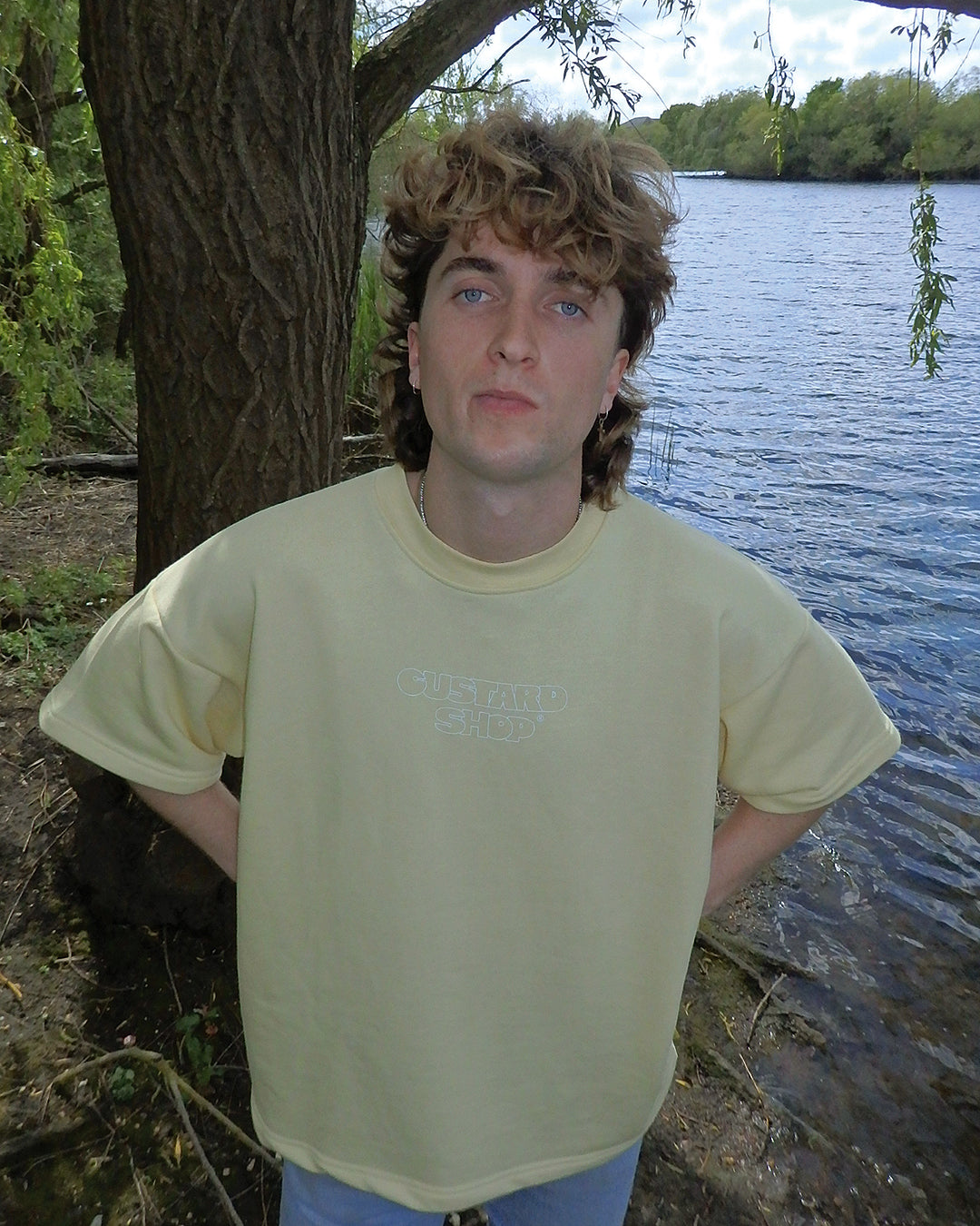 Heavyweight Block Print T-Shirt | Pastel Yellow