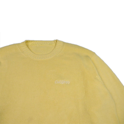 Custard Reclaimed Yellow Knit Jumper | Size Large