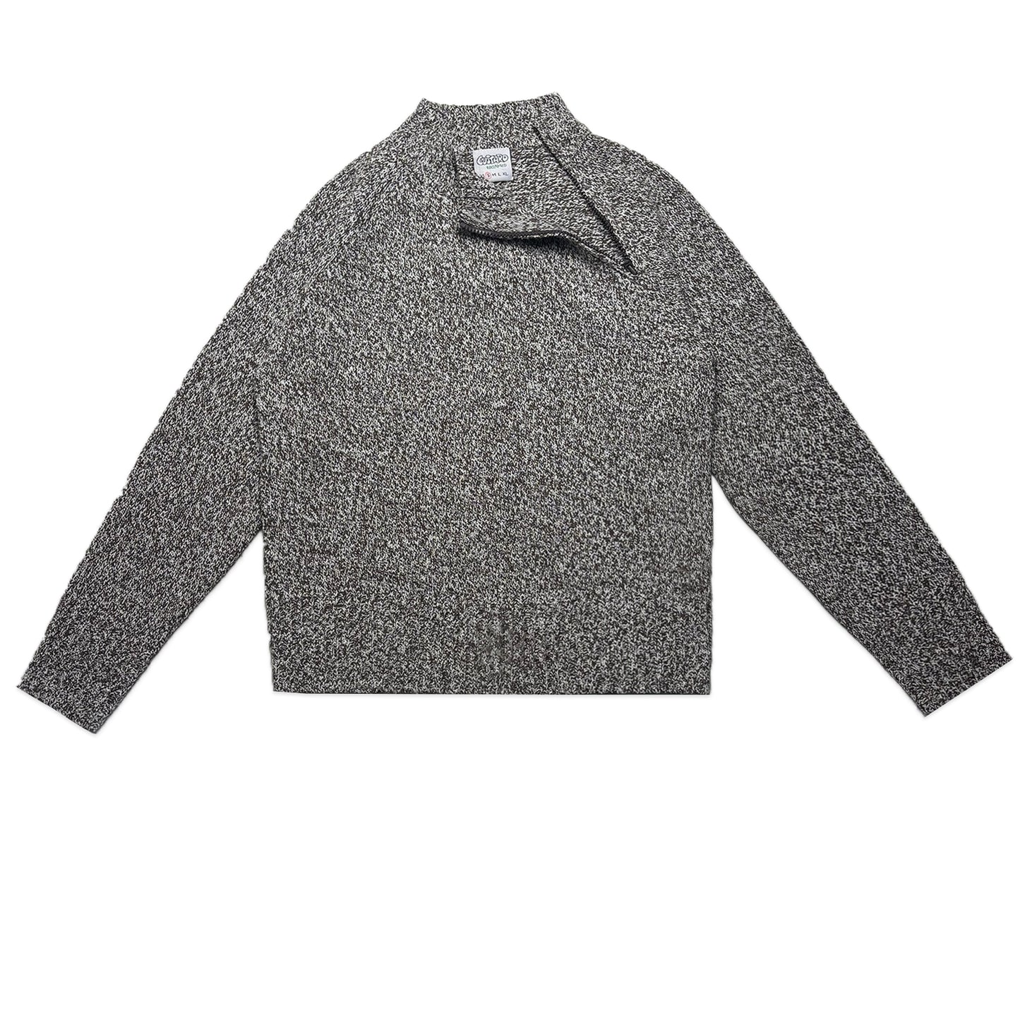 Custard Reclaimed Zip Neck Jumper | Size Small