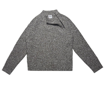 Custard Reclaimed Zip Neck Jumper | Size Small