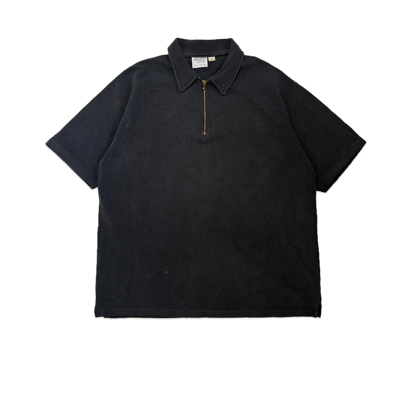 Custard Reclaimed Zip Polo | Size Large