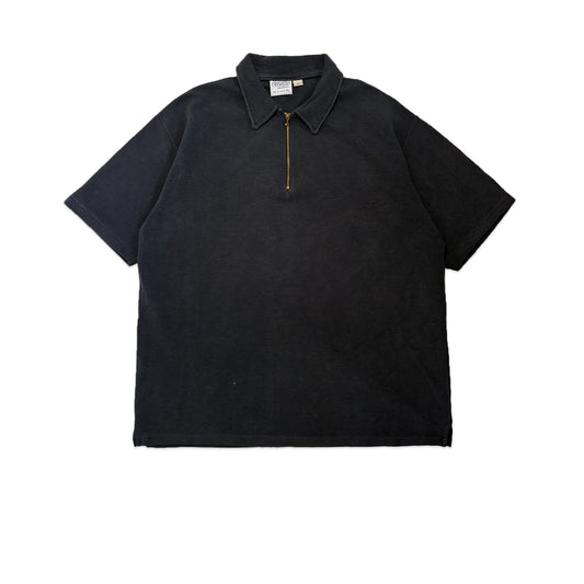 Custard Reclaimed Zip Polo | Size Large