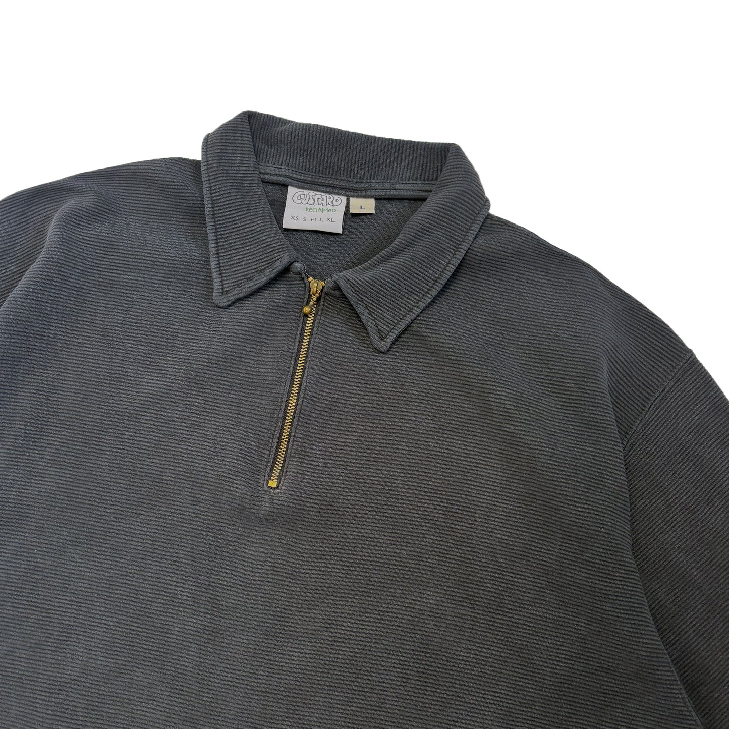 Custard Reclaimed Zip Polo | Size Large