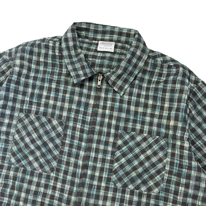 Custard Reclaimed Cheesecloth Zip Shirt | Size Medium