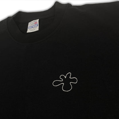 Heavyweight Embroidered Splodge T-Shirt | Black
