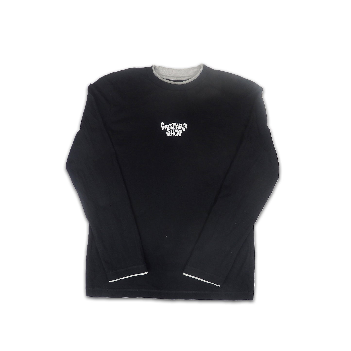 Custard Reclaimed Black L/S T-Shirt | Size Medium