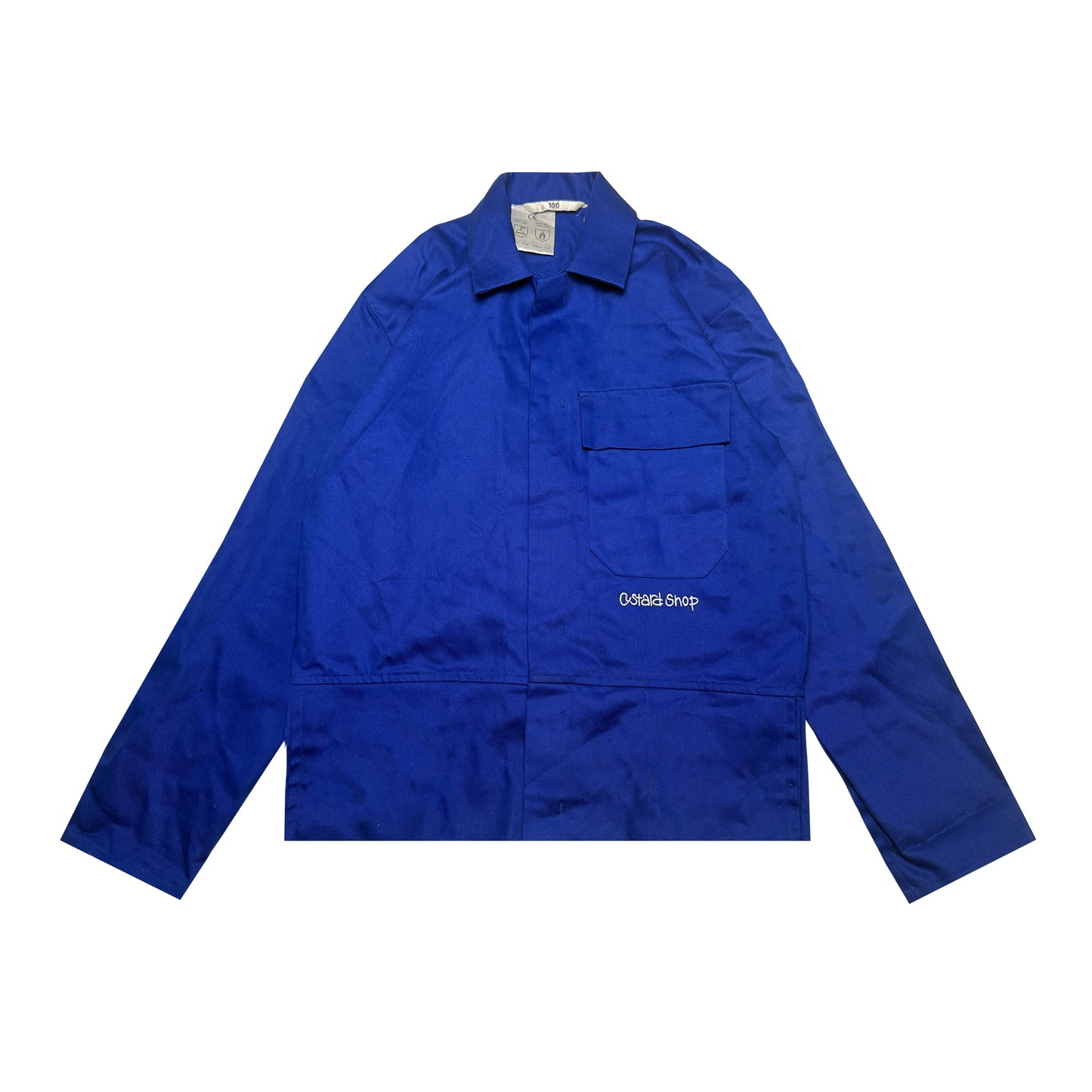 Custard Reclaimed Blue Workwear Jacket | Size Medium