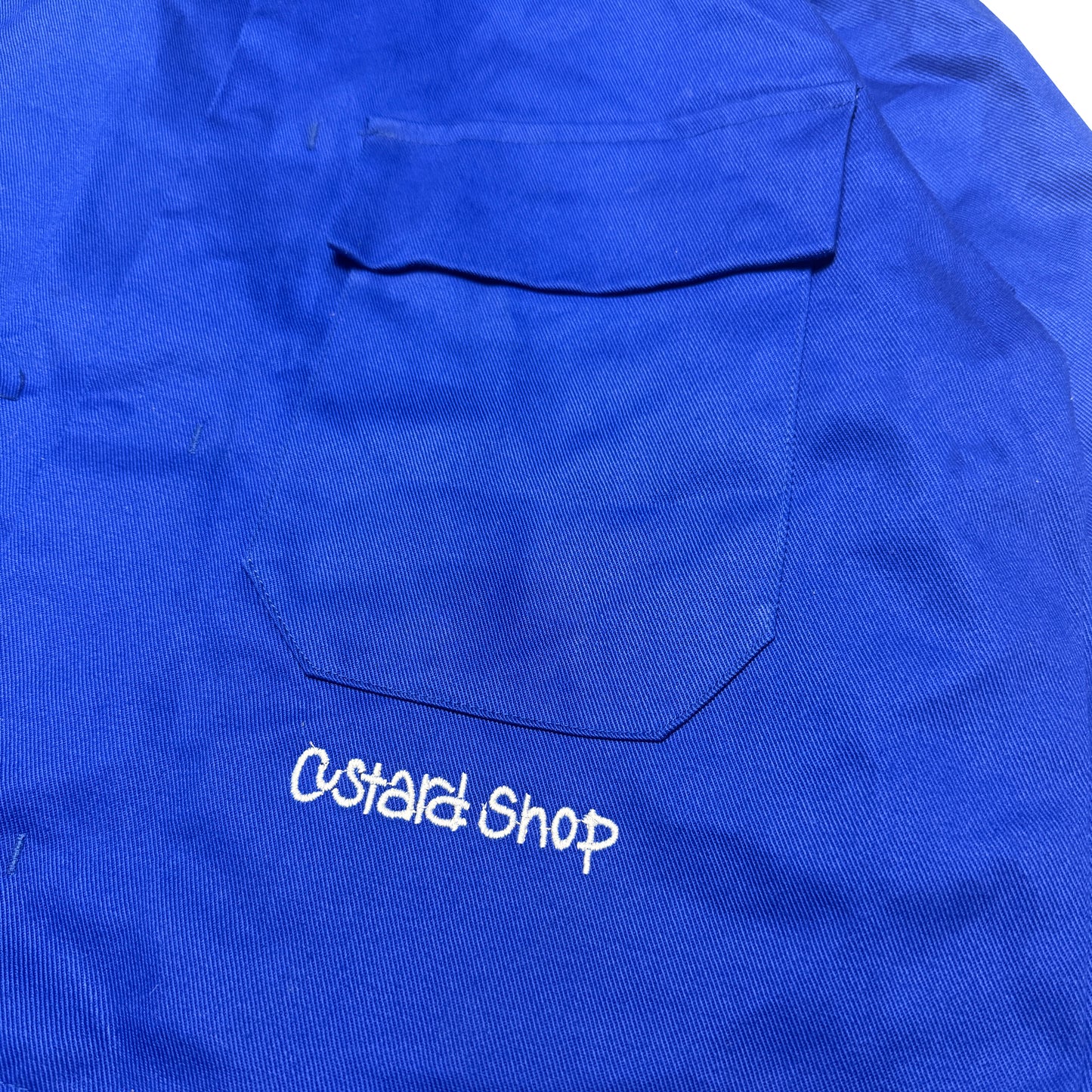 Custard Reclaimed Blue Workwear Jacket | Size Medium