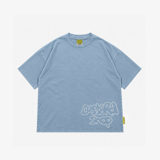 Heavyweight Liquid Print T-Shirt | Blue