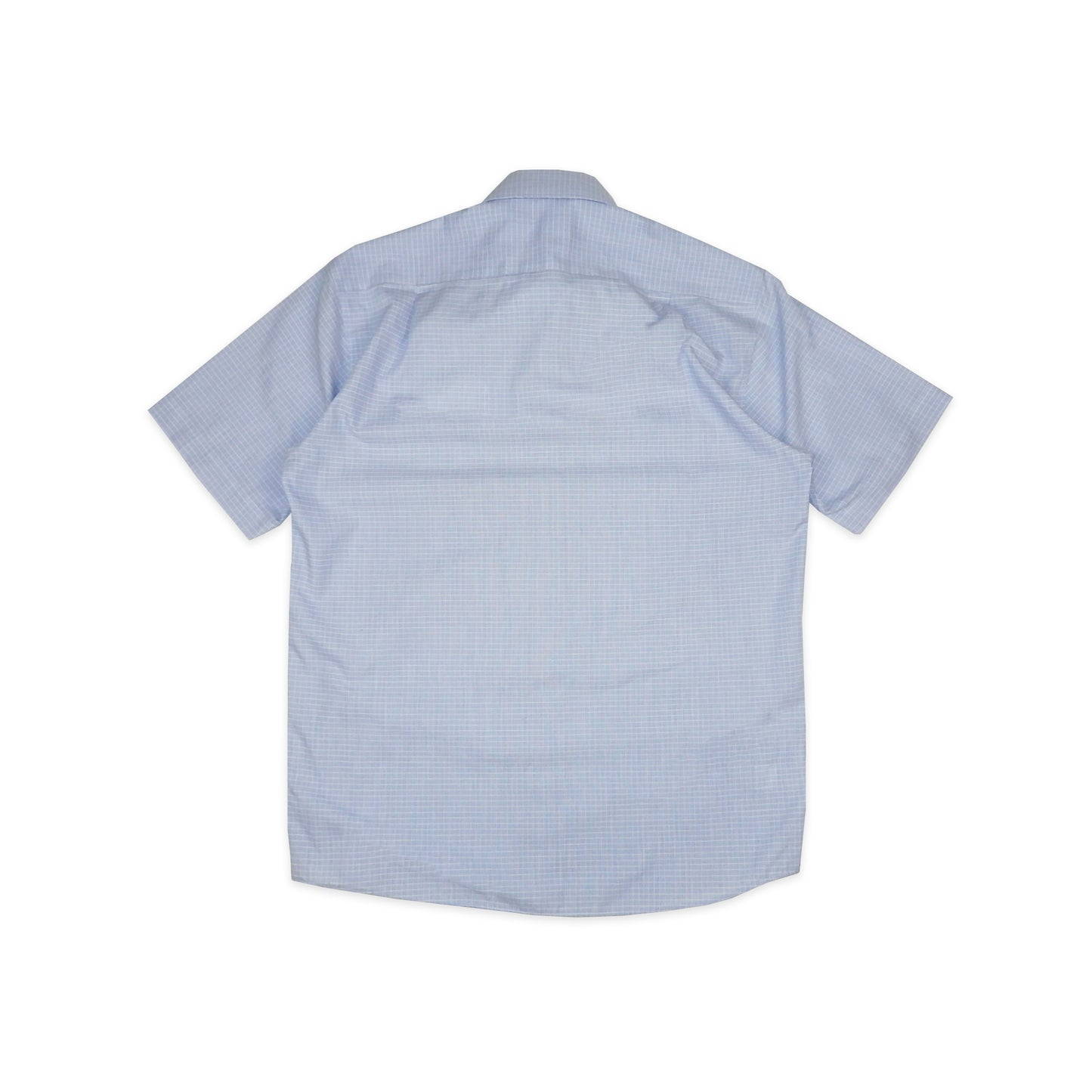 Custard Reclaimed Light Blue Check Shirt | Size Medium