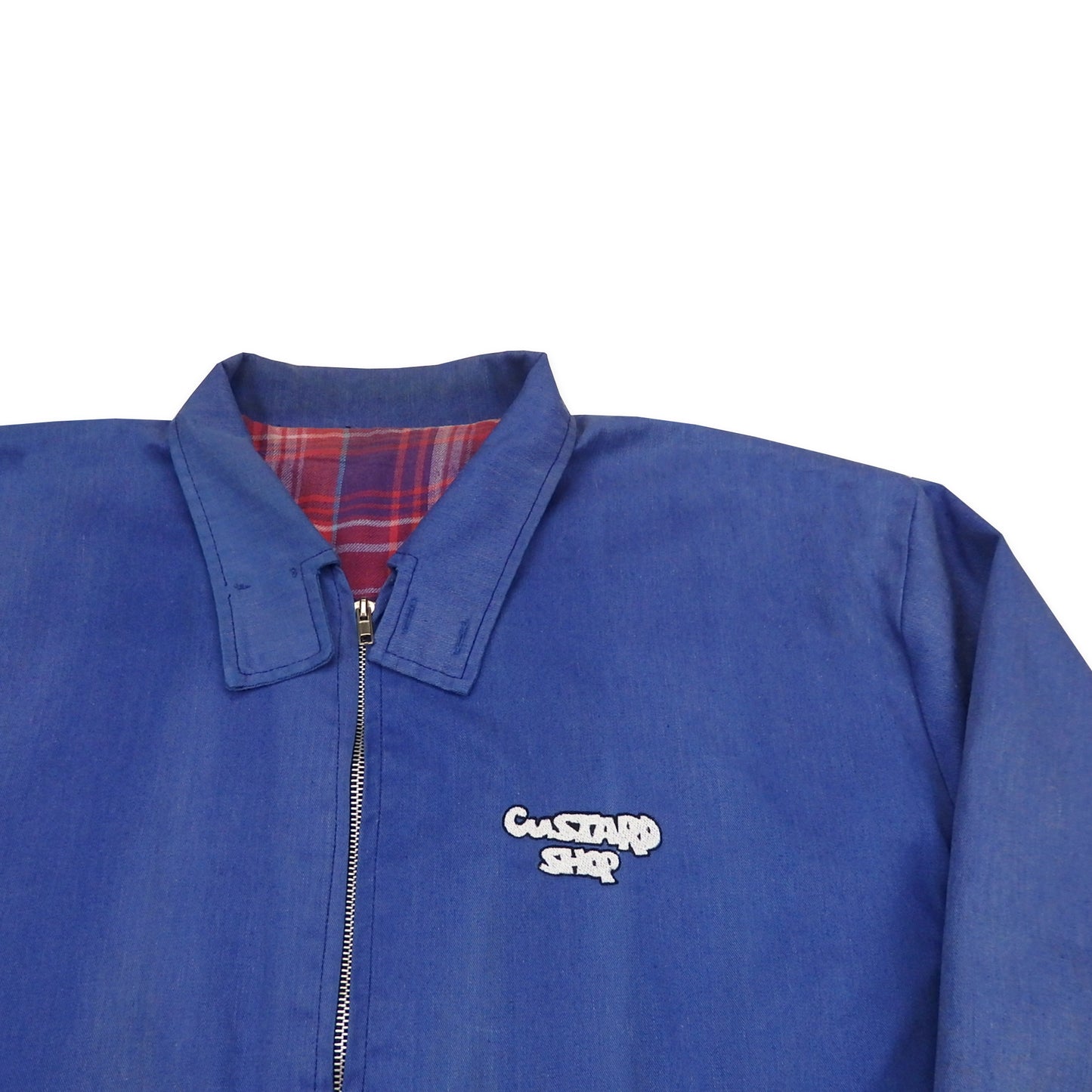 Custard Reclaimed Blue Bomber Jacket | Size Large
