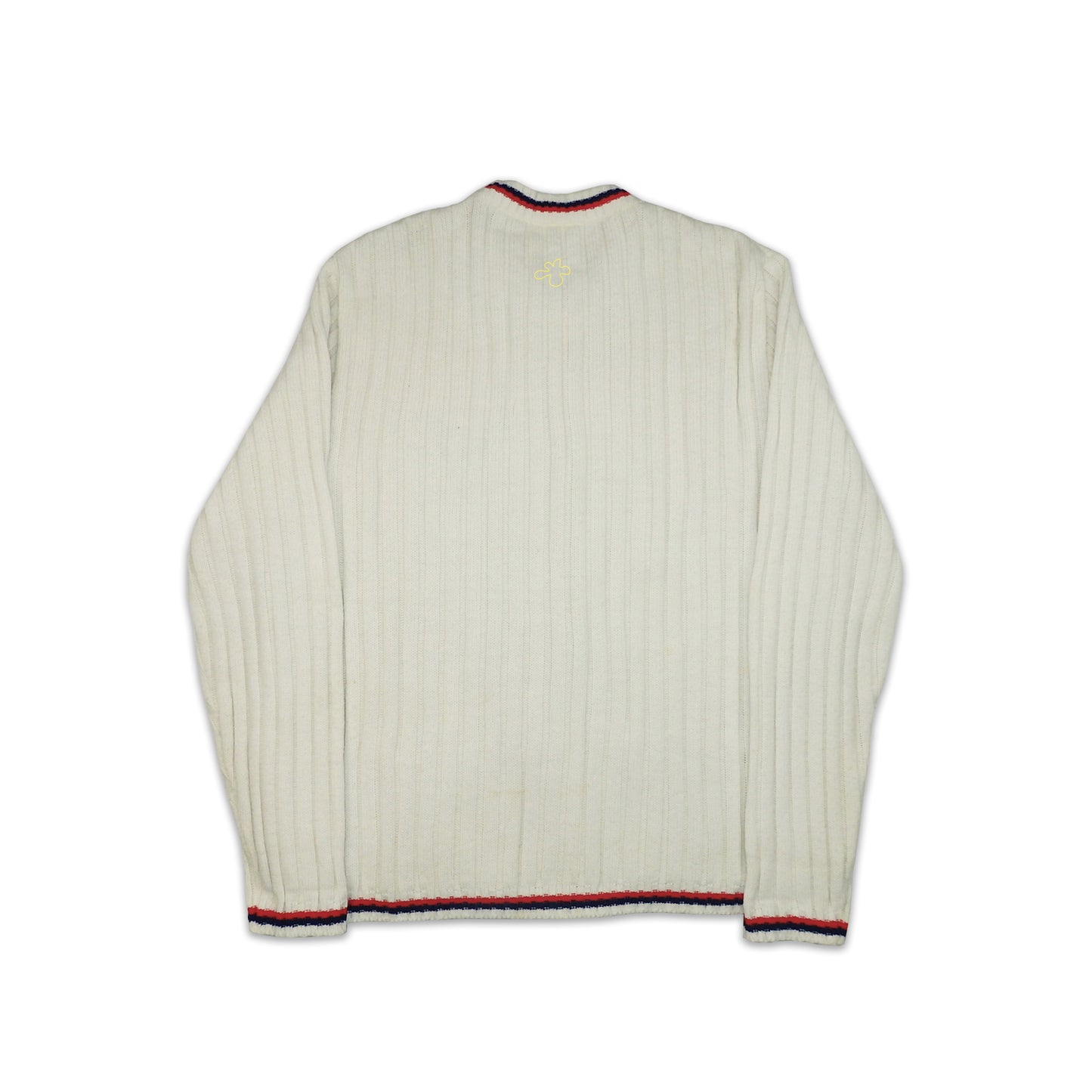 Custard Reclaimed White Full-Zip Cardigan | Size Medium