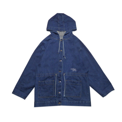 Custard Reclaimed Hooded Denim Jacket | Size XL