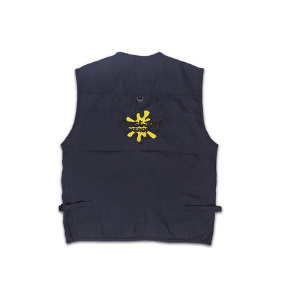 Custard Reclaimed Navy Fishing Vest | Size Large