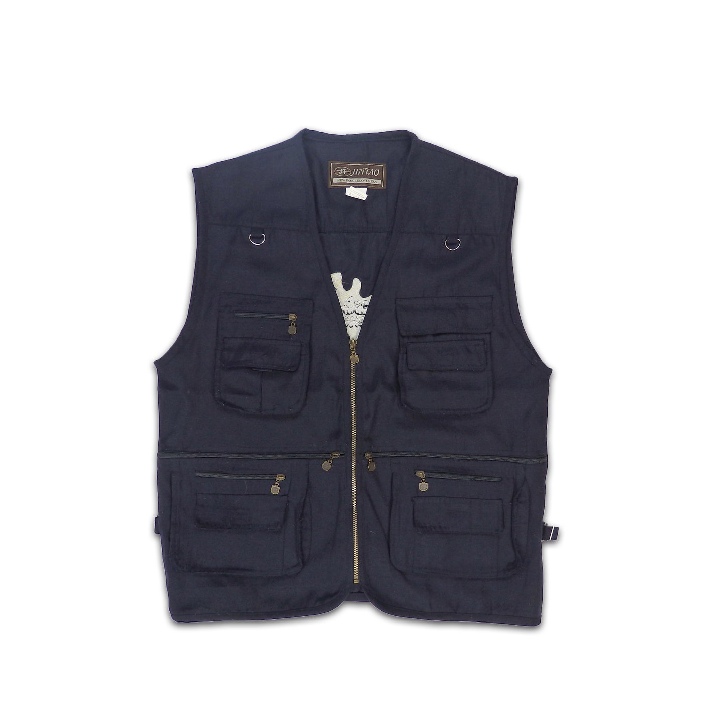 Custard Reclaimed Navy Fishing Vest | Size Large