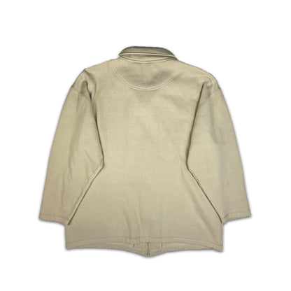 Custard Reclaimed Beige Full-Zip Fleece | Size Large