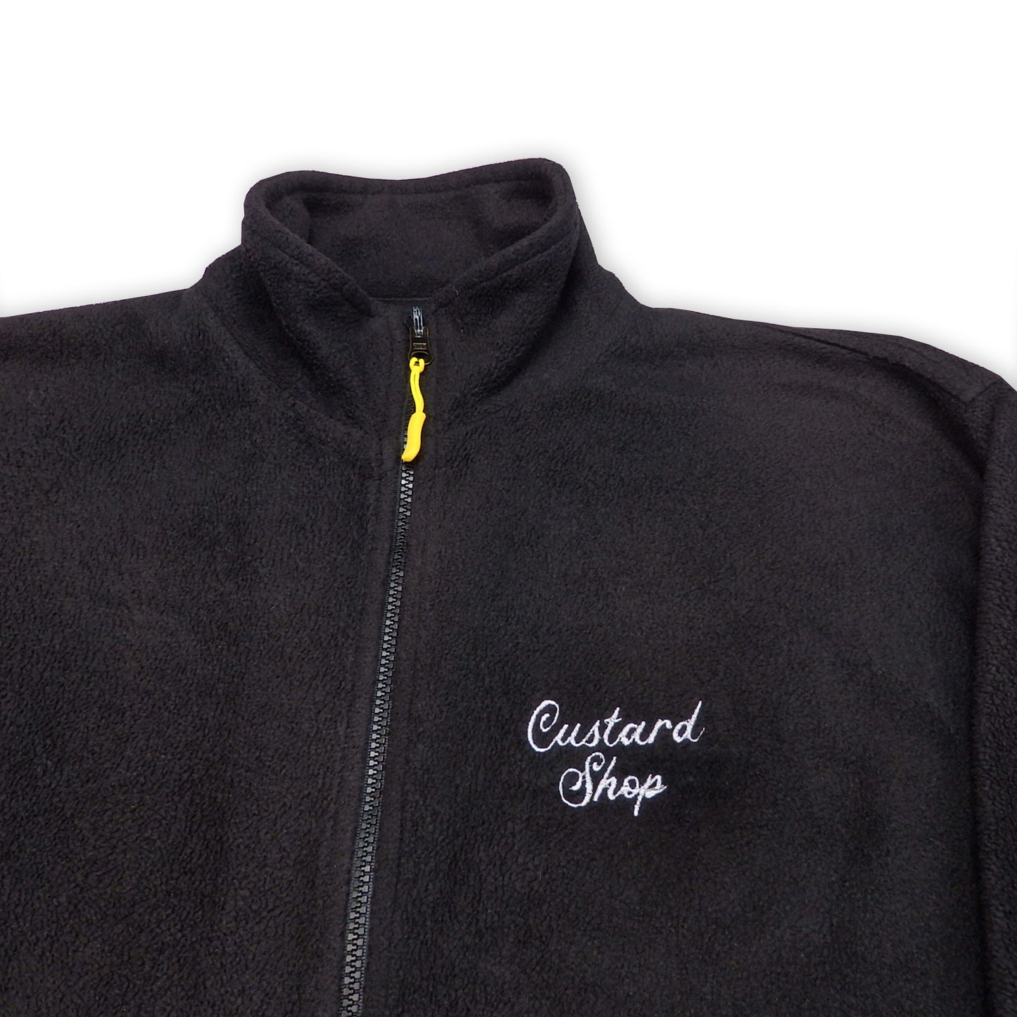 Custard Reclaimed Black Full-Zip Fleece | Size Large