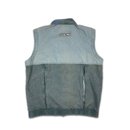 Custard Reclaimed Two-Tone Pop-Button Gilet | Size Large
