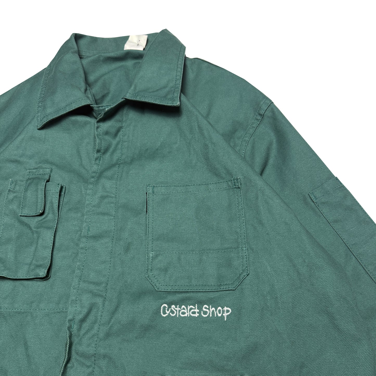 Custard Reclaimed Dark Green Chore Jacket | Size Medium