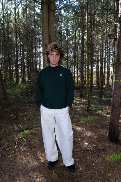 Lightweight Acid House Long Sleeve T-Shirt | Forest Green